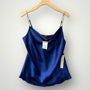 5 for $35 nwt nicole miller Top Tank Blouse Size L Blue